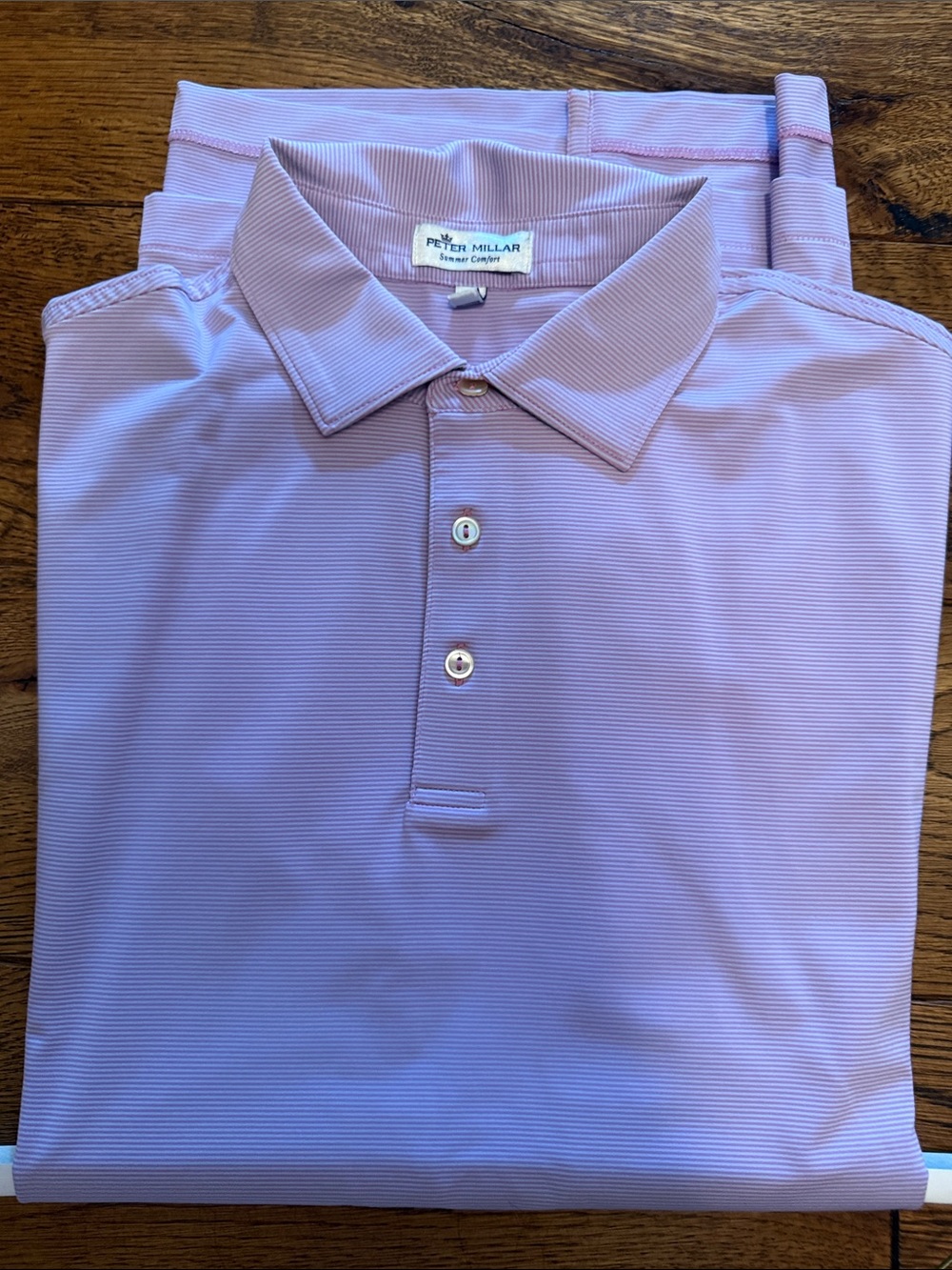 Peter Millar Lavender Short-Sleeve Performance Polo
